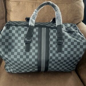 Stylish Gray Checkered Men's Bag